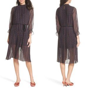 NWT - Sam Edelman Chiffon Pleated Dress - Size 8